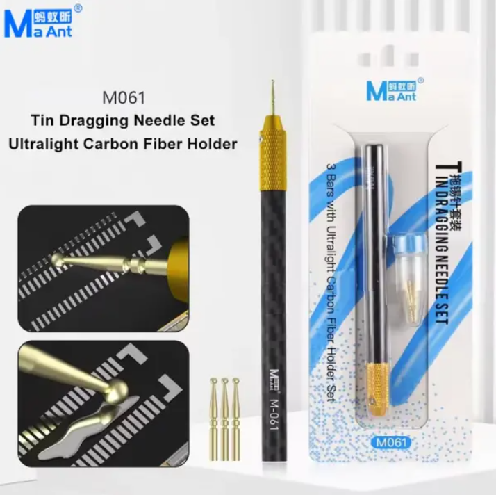 MaAnt M061 Pozlacená jehla pro přetahování cínu Drag Tin Needle Set