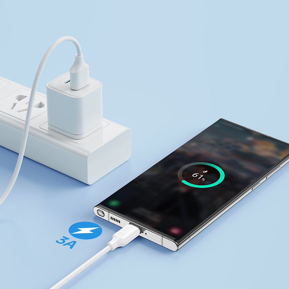 Joyroom USB nabíjecí/datový kabel - USB-C 3A 1m bílý(S-UC027A9