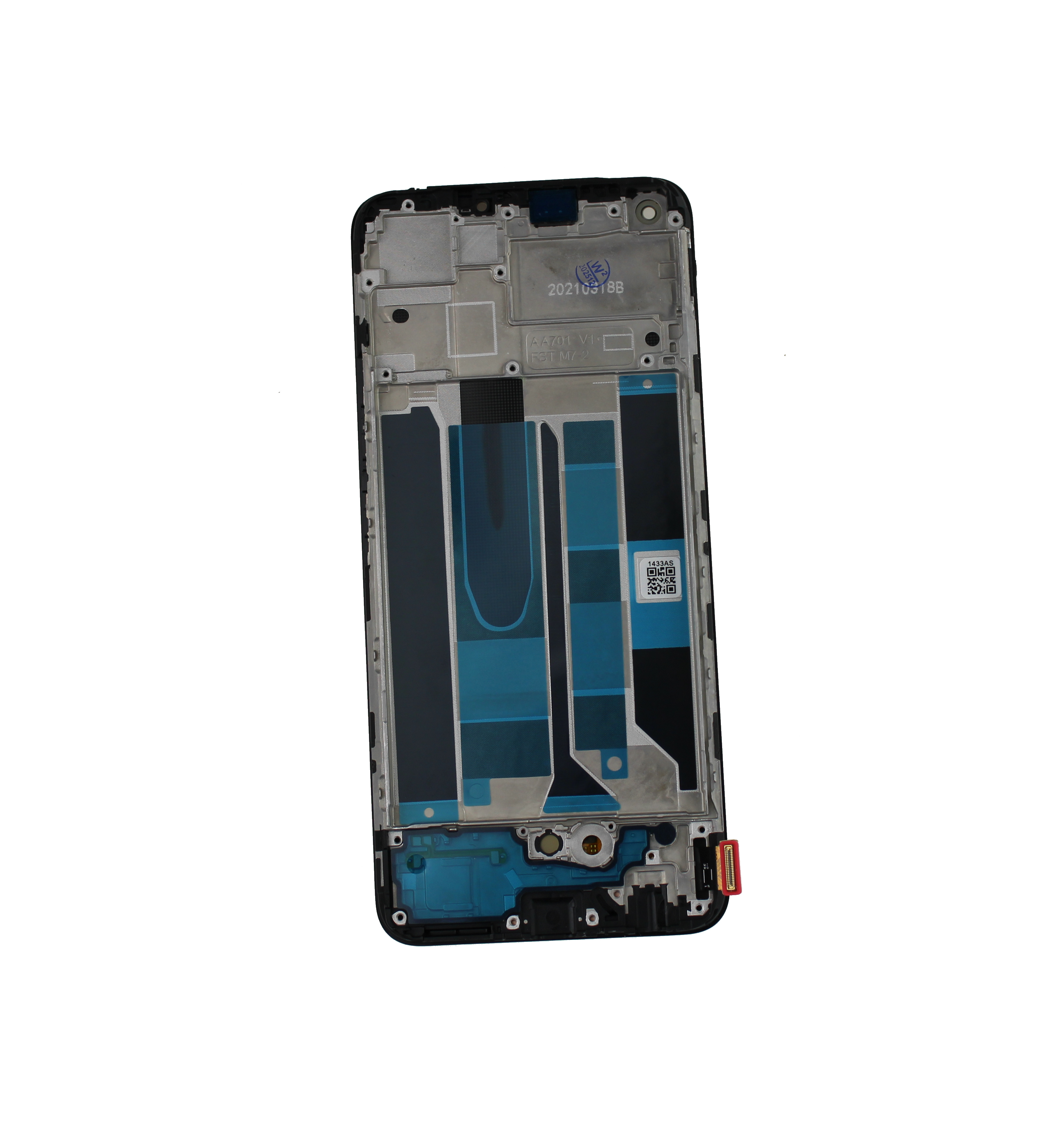 Originál LCD + Dotyková vrstva Realme 8 Pro RMX3081 - Realme 8 RMX3085 černá - repasovaný díl vyměněné sklíčko