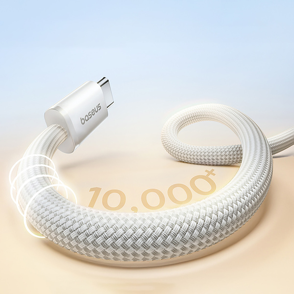 Baseus Dynamic 4 Pro magnetický kabel USB-C – USB-C 100W 1 m bílý