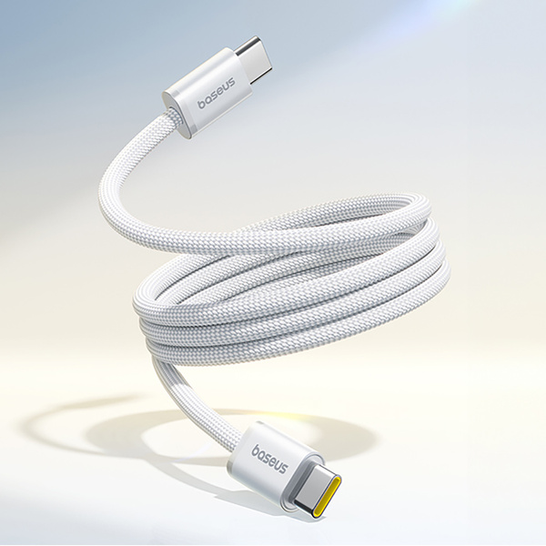 Baseus Dynamic 4 Pro magnetický kabel USB-C – USB-C 100W 1 m bílý