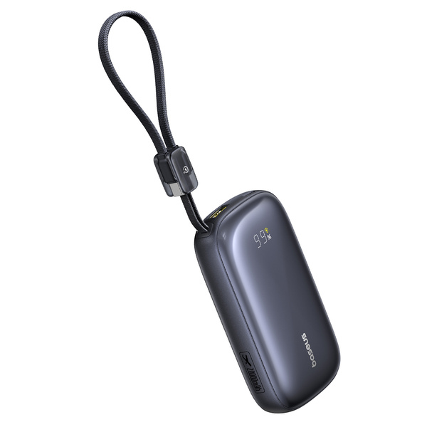 Baseus EnerFill FC21 powerbanka 20 000 mAh 22,5 W LCD s odpojitelným kabelem černá