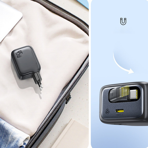 Baseus EnerCore CJ11 síťová nabíječka USB-C + navíjecí kabel USB-C 45W černa