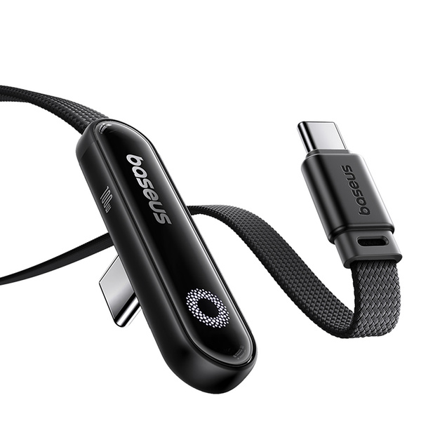 Baseus MVP 3 kabel USB-C – USB-C 100W úhlový 1 m černý