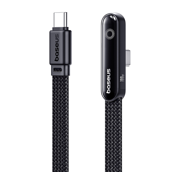 Baseus MVP 3 kabel USB-C – USB-C 100W úhlový 1 m černý