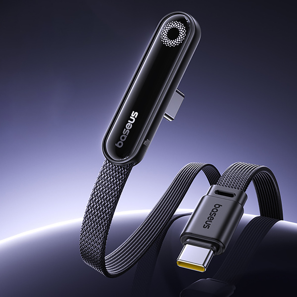Baseus MVP 3 kabel USB-C – USB-C 100W úhlový 1 m černý