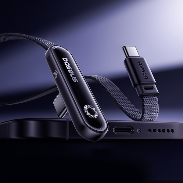 Baseus MVP 3 kabel USB-C – USB-C 100W úhlový 1 m černý