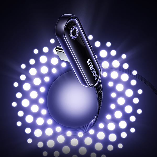 Baseus MVP 3 kabel USB-C – USB-C 100W úhlový 1 m černý