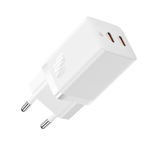 Baseus GaN5 Pro síťová nabíječka 2x USB-C 40W bílá