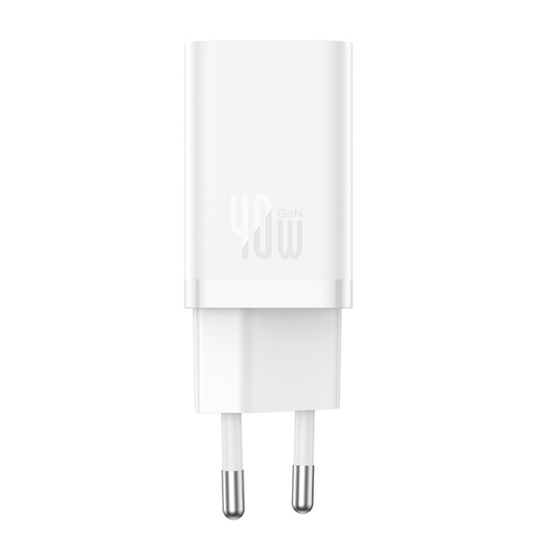 Baseus GaN5 Pro síťová nabíječka 2x USB-C 40W bílá