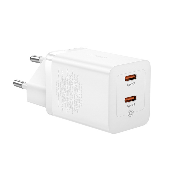 Baseus GaN5 Pro síťová nabíječka 2x USB-C 40W bílá