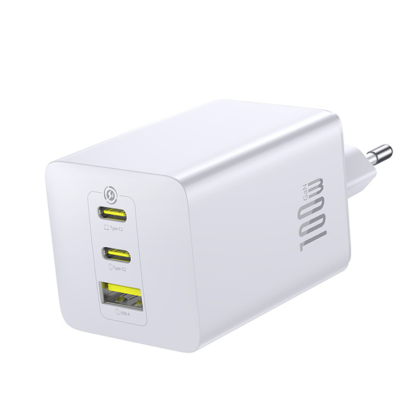 Baseus EnerFill FE11 síťová nabíječka 2x USB-C + USB-A 100W bílá
