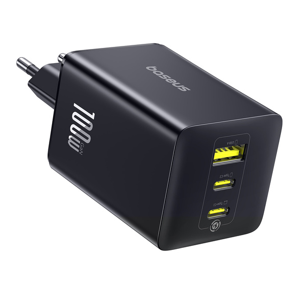 Baseus EnerFill FE11 síťová nabíječka 2x USB-C + USB-A 100W černá