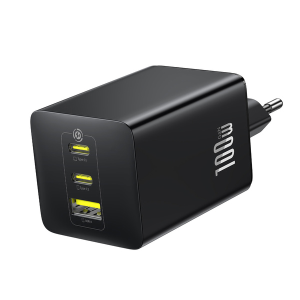 Baseus EnerFill FE11 síťová nabíječka 2x USB-C + USB-A 100W černá