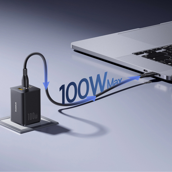 Baseus EnerFill FE11 síťová nabíječka 2x USB-C + USB-A 100W černá