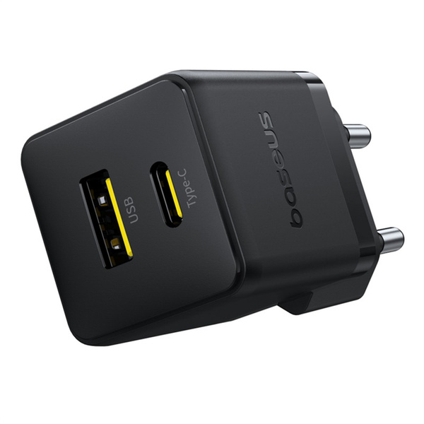 Baseus Palm 30W síťová nabíječka USB-C + USB-A černá
