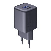 3mk Síťová nabíječka 33W – Hyper GaN Charger PD QC 4.0 PPS USB-C + USB-A černá