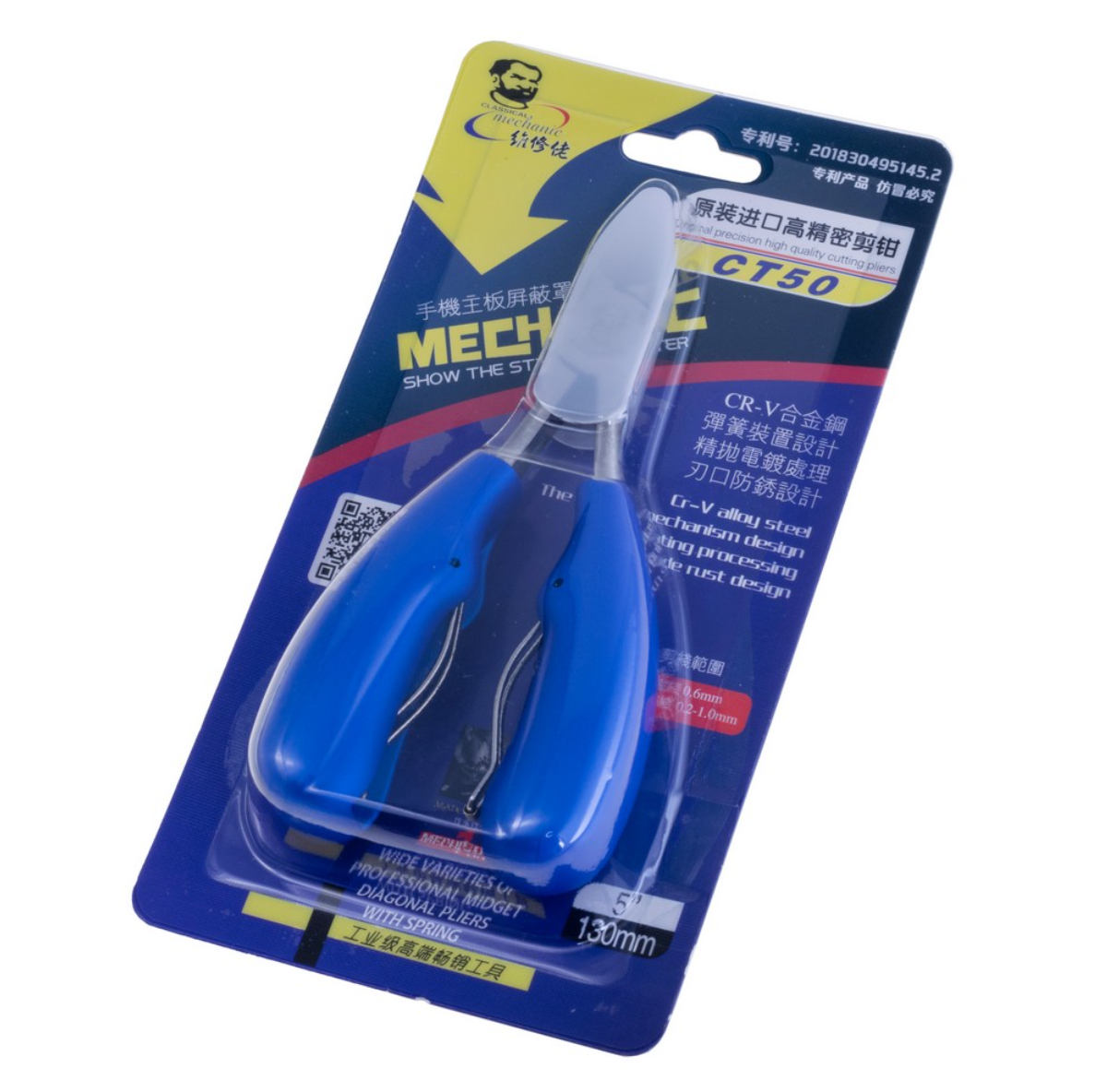 MECHANIC CT-50 precizní šikmé štípací kleště s masivními rukojeťmi 130 mm