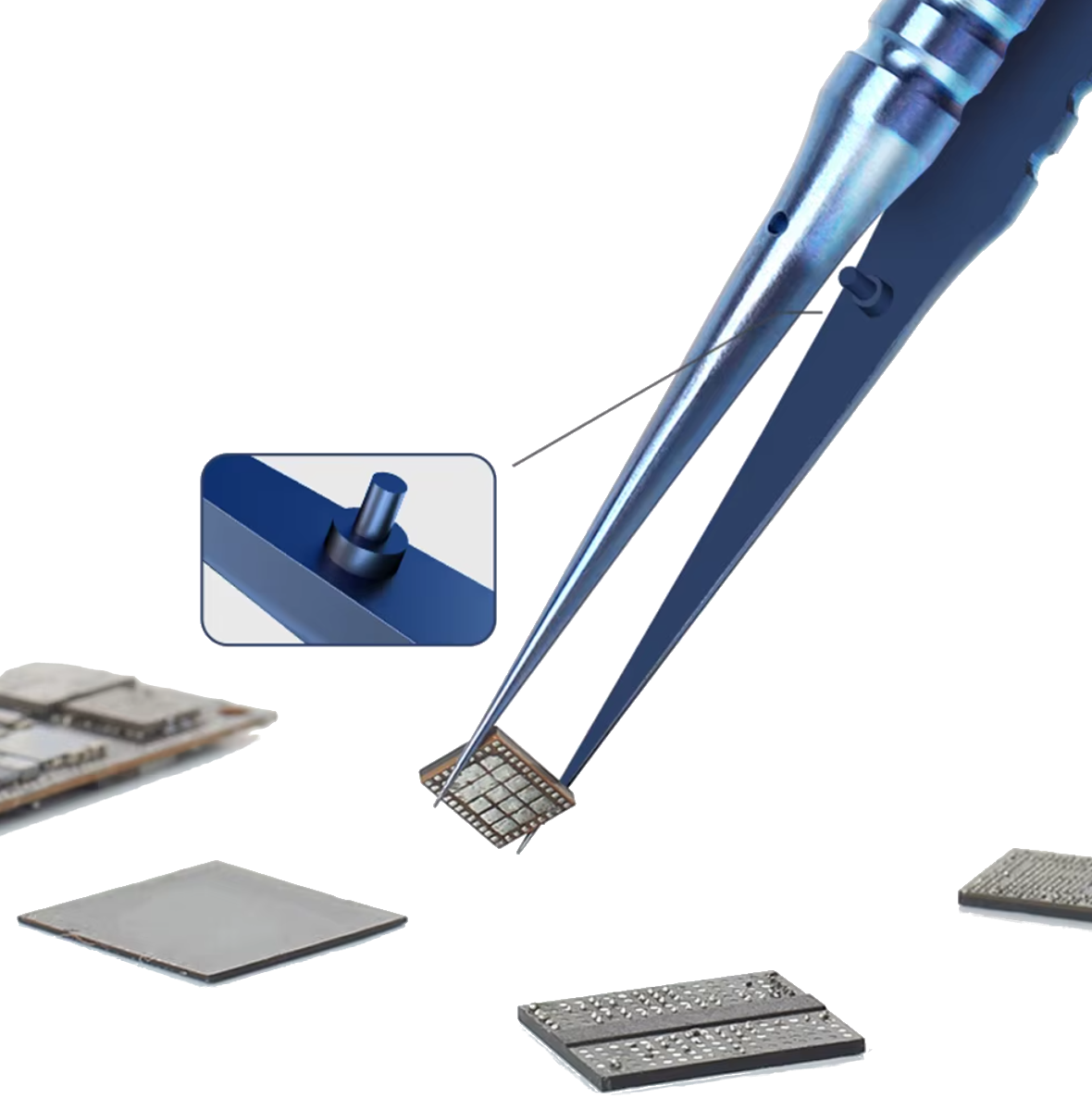 MECHANIC TI-11 ultratenká titanová rovná pinzeta na jemné opravné vodiče
