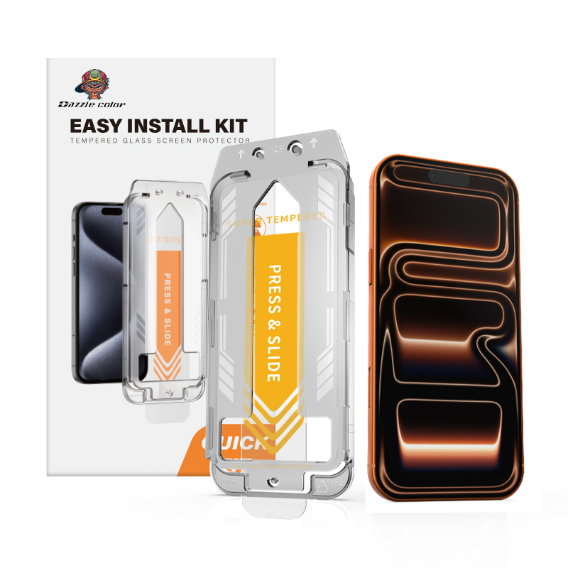 Ochranné tvrzené sklo iPhone 17 Pro 9H HD Clear 0,33 mm Full Glue s aplikátorem 2 ks.