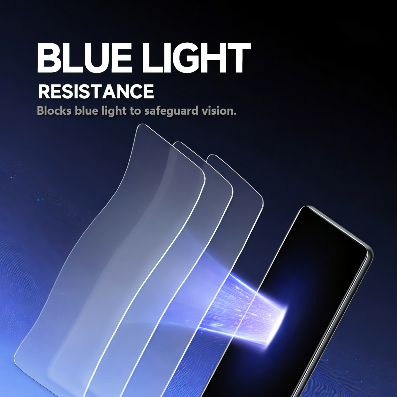 TPU Matte Blue Light Filter150µm - Matná ochranná fólie pro plotr s modrým filtrem 4vrstvá - úzká 180×120 mm