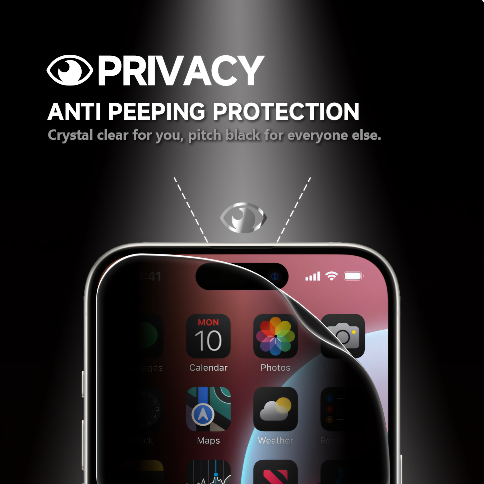 TPU Matte Privacy 150µm - Matná ochranná fólie pro plotr 4vrstvá - úzká 180×120 mm