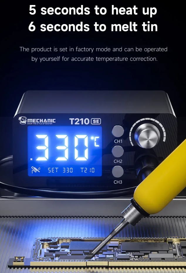 MECHANIC T210 SE inteligentní digitální termostatická pájecí stanice