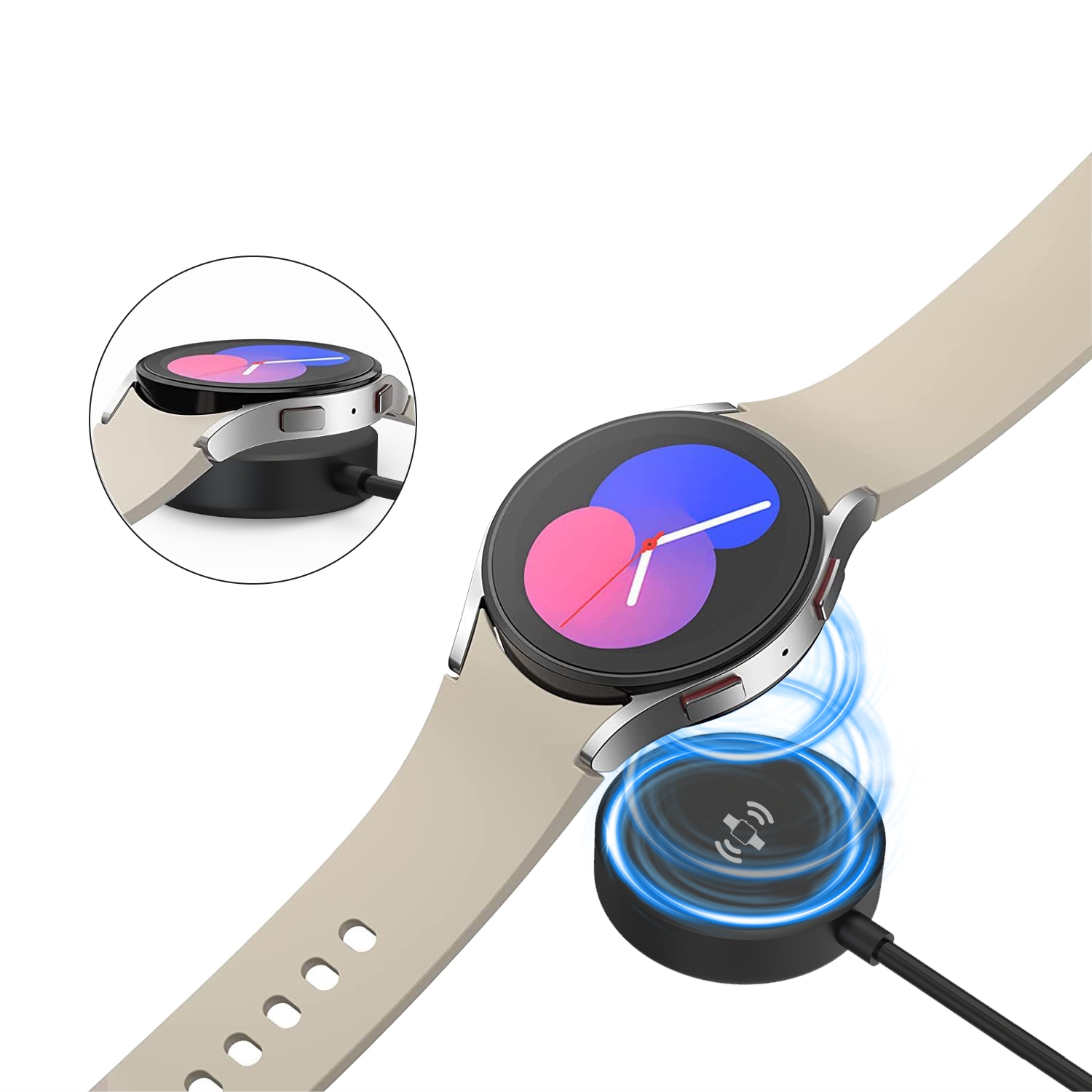 SWISSTEN Nabíjecí kabel pro Samsung Galaxy Watch USB-C 1,2 m černý
