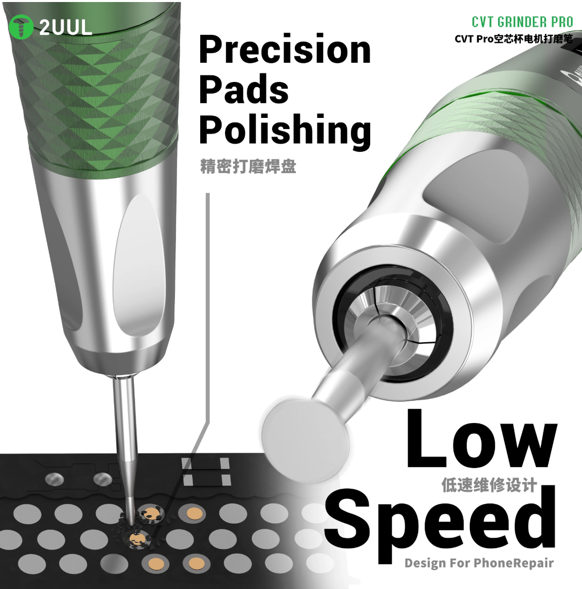 2UUL DA85 CVT Grinder Pro - Profesionální bezdrátová minibruska