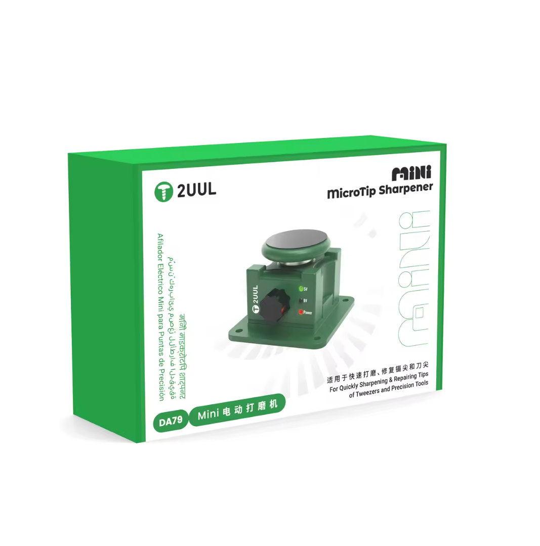 2UUL DA79 Mini MicroTip Kompaktní elektrická bruska - ořezávátko pro ostrost a přesnost pinzet a hrotů