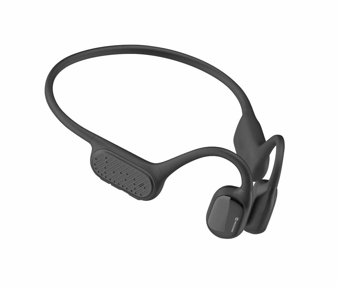 SWISSTEN Bone Conduction Bluetooth sluchátka IP68 32GB – pro plavání a sport