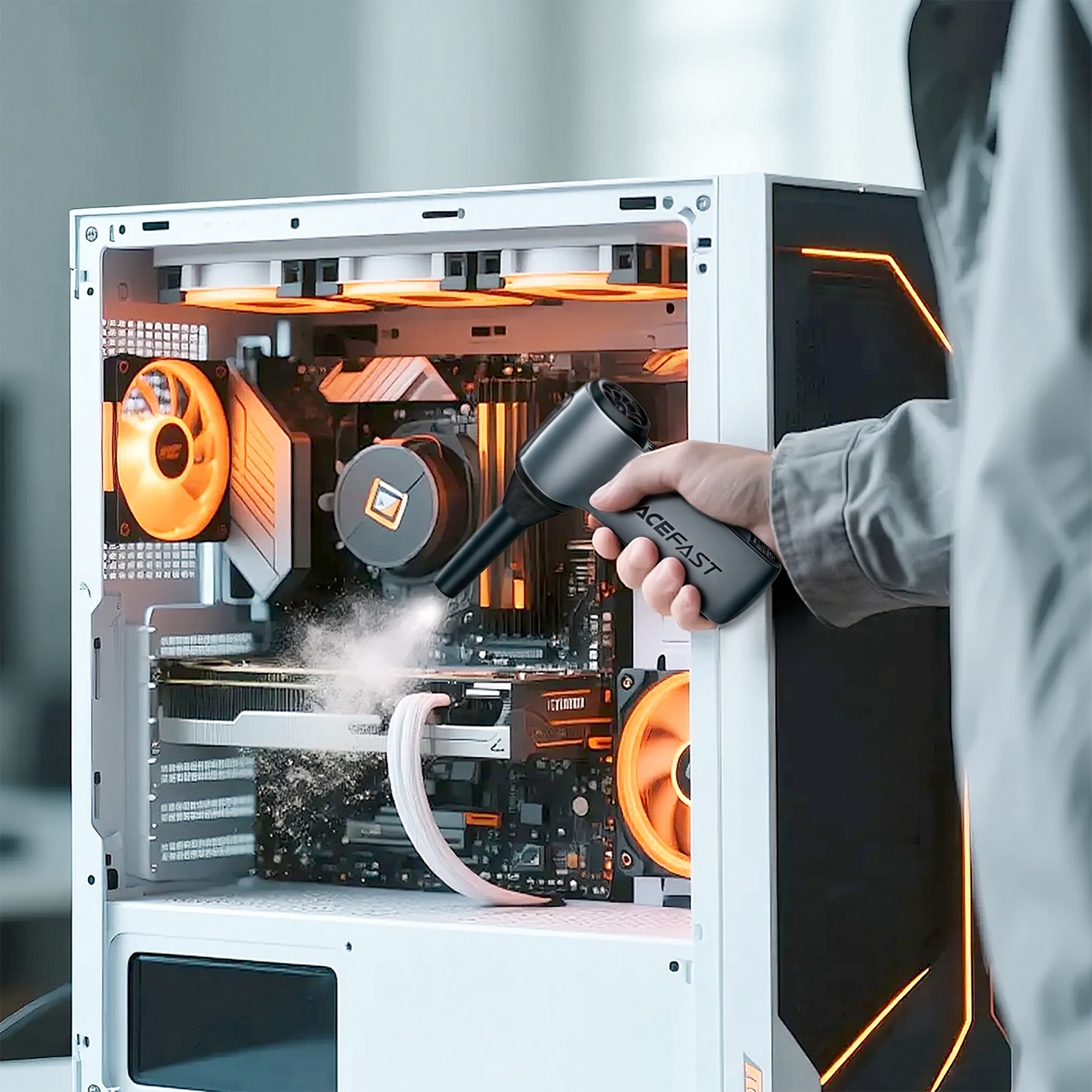 Acefast YF3 Přenosný ventilátor výkonný ruční foukač 110 000 ot./min 2500 mAh