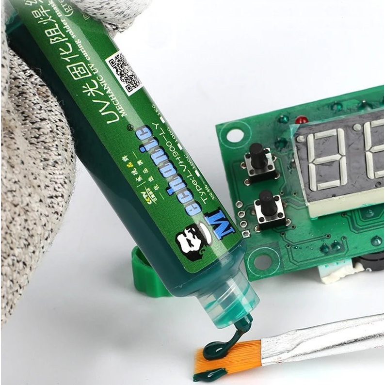 MECHANIC UV pájecí maska (zelená) pro regeneraci PCB desek
