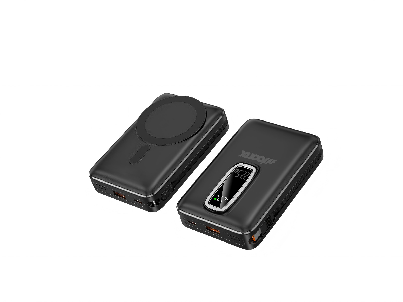 MOONX powerbanka MagSafe MP04 20 000mAh PD 22,5W 1 x USB-C + 1 x USB QC3.0 22.5W černá