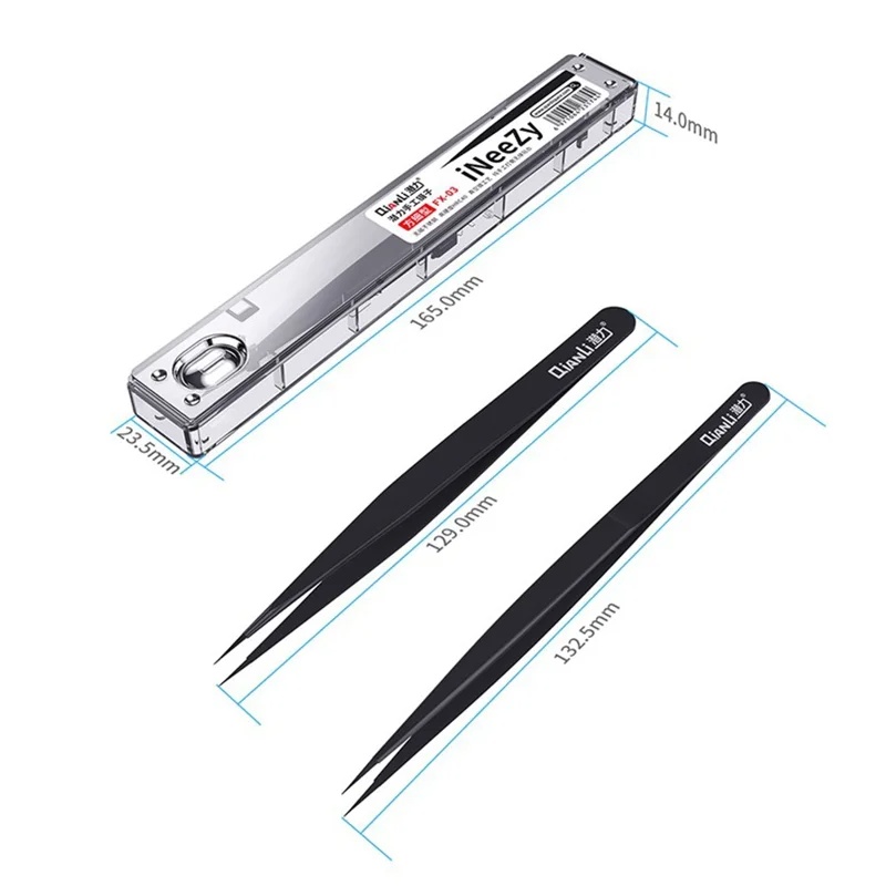 QianLi iNeezy FX-03 – antimagnetická pinzeta s tenkou plochou špičkou