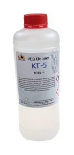 Čistič PCB KT-5 1000 ml se šroubovacím uzávěrem je čistič určený pro plošné spoje PCB
