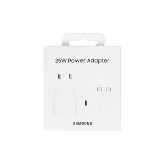 Originální síťová nabíječka Samsung EP-T2510XWEGEU PD 25W + USB-C kabel 1 m bílá blister