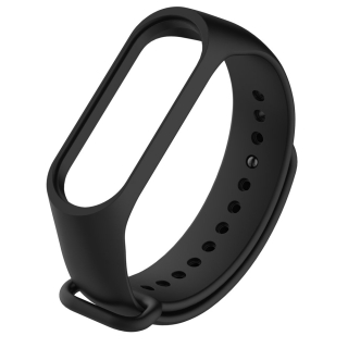 Silikonový náhradní náramek - řemínek Xiaomi Mi Band 5 černý
