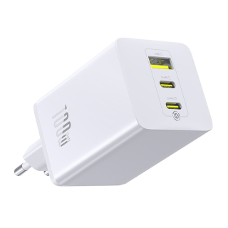 Baseus EnerFill FE11 síťová nabíječka 2x USB-C + USB-A 100W bílá