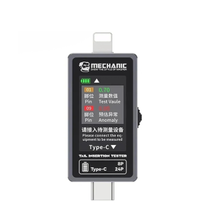 MECHANIC T-824 profesionální diagnostický tester napětí portu USB-C a Lightning