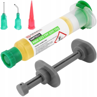 AMTECH RMA-223 TPF UV tavidlo – pájecí pasta flux 10 g sada s aplikátorem a jehlami