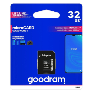 Paměťová karta micro USB 32GB + adaptér Goodram