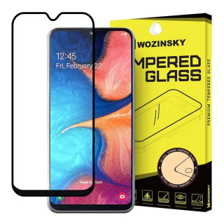 Ochranné sklo Samsung Galaxy A20e černé celoplošné lepidlo