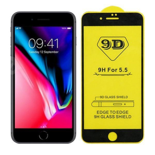 Ochranné tvrzené sklo iPhone 6 - iPhone 7 - iPhone 8 - SE 2020 - SE 2022 černé 9D celoplošné lepení