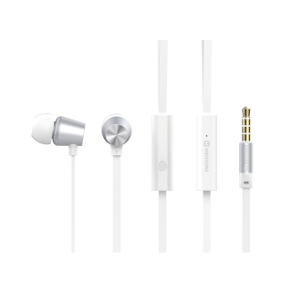 Swissten sluchátka Earbuds Dynamic YS500 stříbrno - bílá