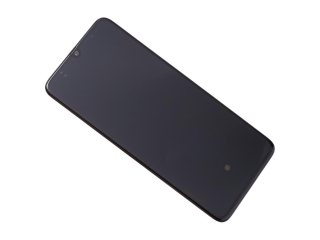 LCD + Dotyková vrstva Samsung Galaxy A70 SM-A705 s rámečkem černá se čtečkou otisku prstů funkční Big glass