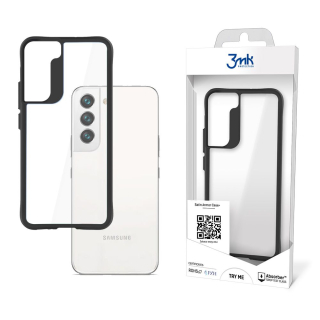 3MK Obal Samsung Galaxy S22 Satin Armor Case+ transparentní s černým rámečkem