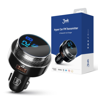 3MK nabíječka - FM Transmitter BT 5.0 USB Hyper Car - adaptér do auta