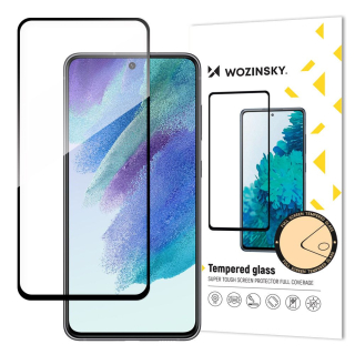 Wozinsky super pevné tvrzené sklo Samsung Galaxy S21Fe celoplošné lepidlo s černým rámečkem