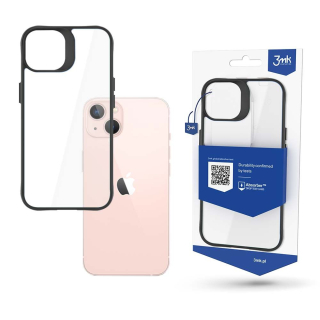 Obal iPhone 14 Max 3mk Satin Armor Case+ transparentní s černým rámečkem